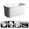 Cabilock Hanging Trash Can with Lid Plastic Small Under Sink Garbage Can Wall-Mounted Garbage Container Bin for Bathroom Kitchen Cabinet Door view 2