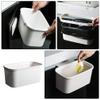 Cabilock Hanging Trash Can with Lid Plastic Small Under Sink Garbage Can Wall-Mounted Garbage Container Bin for Bathroom Kitchen Cabinet Door view 3