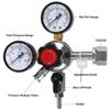 Beer Keg CO2 Regulator CGA320 -Brand LUCKEG Kegerator Regulator with Safety Pressure Relief Valve, Include 5ft Red Gas Line and Worm Clamps for Home Brewing Keg Kegging view 2