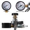 Beer Keg CO2 Regulator CGA320 -Brand LUCKEG Kegerator Regulator with Safety Pressure Relief Valve, Include 5ft Red Gas Line and Worm Clamps for Home Brewing Keg Kegging view 4