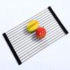13" x 18"Foldable Dish Drying Rack Roll Up Foldable Dish Racks Multipurpose Stainless Steel Over Sink Kitchen Drainer Rack for Cups Fruits Vegetables view 1