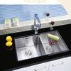 13" x 18"Foldable Dish Drying Rack Roll Up Foldable Dish Racks Multipurpose Stainless Steel Over Sink Kitchen Drainer Rack for Cups Fruits Vegetables view 2