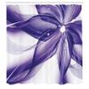 Ambesonne Abstract Shower Curtain, Geometrical Smoke Like Striped Huge Flower Floral Design Work of Art, Cloth Fabric Bathroom Decor Set with Hooks, 69" W x 84" L, Dark Lavender view 2