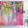 Ambesonne Flower Shower Curtain, Abstract Herbs Alternative Medicine Blossoms Ivy Back Florets Shrubs Design, Cloth Fabric Bathroom Decor Set with Hooks, 69" W x 75" L, Pastel Pink view 1