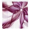 Ambesonne Abstract Shower Curtain, Geometrical Smoke Like Striped Huge Flower Floral Design Work of Art, Cloth Fabric Bathroom Decor Set with Hooks, 69" W x 84" L, Pale Purple view 2