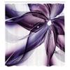 Ambesonne Abstract Shower Curtain, Geometrical Smoke Like Striped Huge Flower Floral Design Work of Art, Cloth Fabric Bathroom Decor Set with Hooks, 69" W x 75" L, Blue Violet view 2
