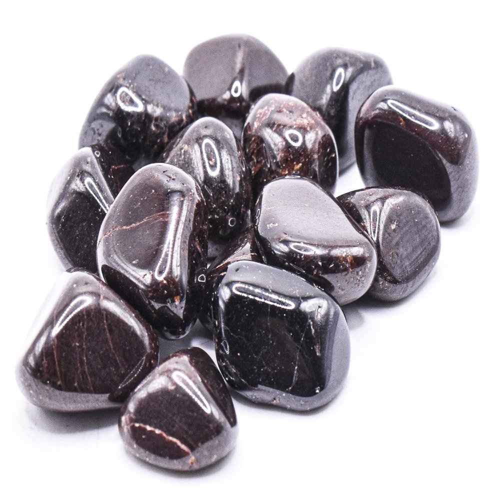 Deep Garnet Almandine Tumbled Stone Pebbles Polished Natural Sparkling Gemstone Crystal Mineral Frreform Cabochon Specimen Cabs - India (20PCS)