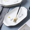 11.5 Inch Steamed Fish Pan, Ceramic Grilled Fish Dish Oval Rectangular Plate Sushi Plate Appetiser Dishes Butter Dishes (Color : B, Size : 11.5inch) view 1