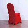BalsaCircle 25 pcs Red Metallic Spandex Stretchable Banquet Chair Covers Slipcovers for Wedding Party Reception Decorations view 1
