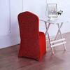 BalsaCircle 25 pcs Red Metallic Spandex Stretchable Banquet Chair Covers Slipcovers for Wedding Party Reception Decorations view 2