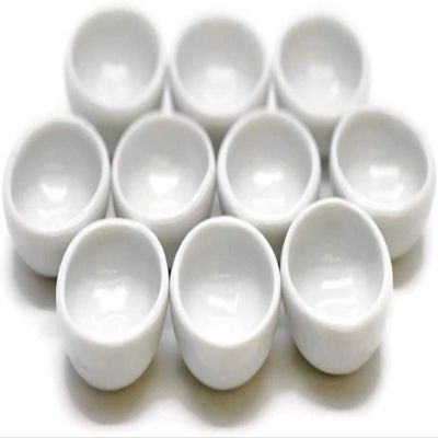 10-Piece White Ceramic Mini Plates and Bowls Set  Classic Miniature Dishware for Food Display, Kitchen Styling, and Craft Dcor
