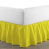 Bed Skirt - Ruffled Bed Skirt (King, Yellow) 12 Inch Drop Dust Ruffle with Platform, 100% Cotton 800 Thread Count Fabric - Dust Ruffle Bedskirt for Easy Fitting and Easy Care view 2