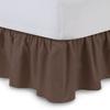 Bed Skirt - Ruffled Bed Skirt (California King, Chocolate) 12 Inch Drop Dust Ruffle with Platform, 100% Cotton 800 Thread Count Fabric - Dust Ruffle Bedskirt for Easy Fitting and Easy Care view 1