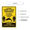 Afterprints Please Keep Your Distance at Least 1 Dolphin Apart Indoor Outdoor Caution Novelty Aluminum Metal Sign 12"x18" view 2