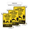 Afterprints Please Keep Your Distance at Least 1 Dolphin Apart Indoor Outdoor Caution Novelty Aluminum Metal Sign 12"x18" view 3