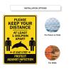 Afterprints Please Keep Your Distance at Least 1 Dolphin Apart Indoor Outdoor Caution Novelty Aluminum Metal Sign 12"x18" view 4