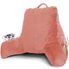 Clara Clark Reading Pillow with Shredded Memory Foam for Sitting Up in Bed and Couch, Back and Arms Adjustable Support for Adults & Teens Backrest Pillows for Reading, with Washable Cover Misty Rose view 1