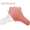 Clara Clark Reading Pillow with Shredded Memory Foam for Sitting Up in Bed and Couch, Back and Arms Adjustable Support for Adults & Teens Backrest Pillows for Reading, with Washable Cover Misty Rose view 3