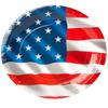 Fun Express Patriotic Banquet Plates  Ideal for Fourth of July Memorial Day & Veterans Day Parties  Red White & Blue Themed Party Supplies for BBQs Family Gatherings Outdoor Celebration  25 Pieces view 2