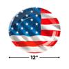 Fun Express Patriotic Banquet Plates  Ideal for Fourth of July Memorial Day & Veterans Day Parties  Red White & Blue Themed Party Supplies for BBQs Family Gatherings Outdoor Celebration  25 Pieces view 3