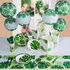 Palm Leaf Hanging Paper Lanterns - Party Decor - 6 Pieces view 4
