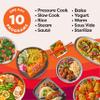 Instant Pot Pro (8 QT) 10-in-1 Pressure Cooker, Slow Cooker, Rice/Grain Cooker, Steamer, Saut, Sous Vide, Yogurt Maker, Sterilizer, and Warmer, Includes App with Over 800 Recipes, Black view 2