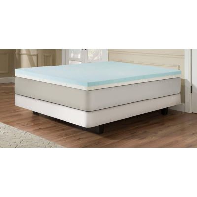 Independent Furniture Supply Co. 3" Gel Memory Foam Combo Bed Topper King Memory Foam Blue-White