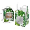 Fun Express Palm Leaf Cupcake Box with Handle  Eco-Friendly Sturdy Cupcake Boxes for Treats Gifts and Party Favors  Perfect for Birthdays Showers Weddings and Special Occasions  12 Pieces view 2