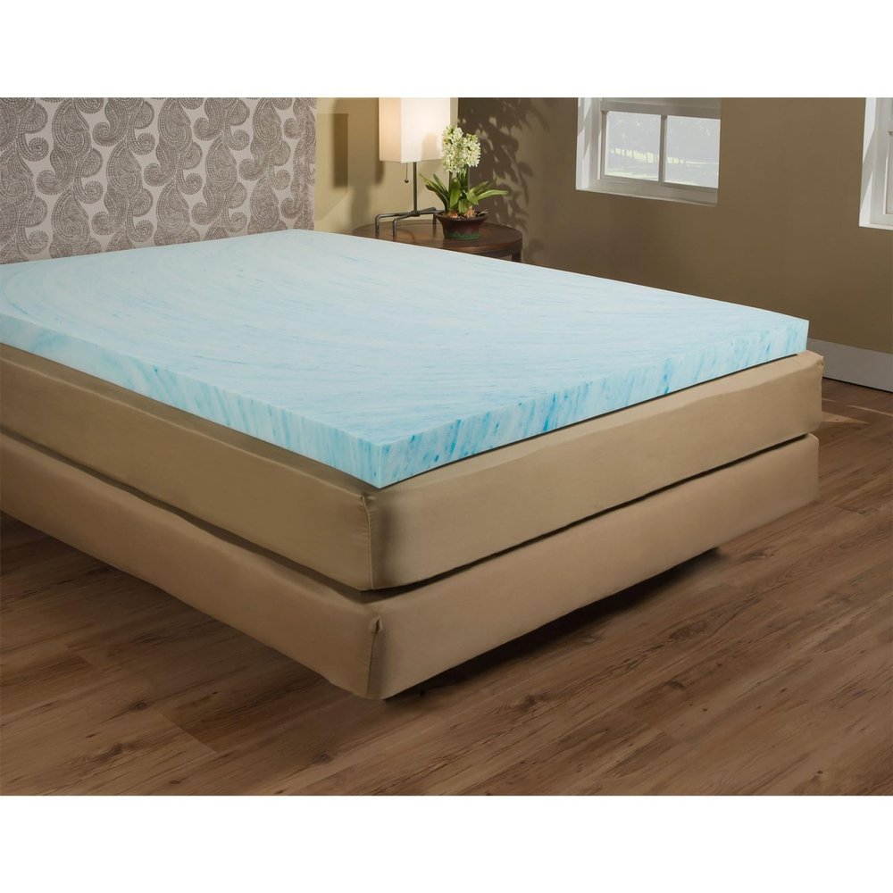 Independent Furniture Supply Co. 3" Gel Memory Foam Slab Topper King Memory Foam Blue