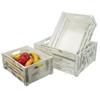 Admired By Nature Wooden Crates Storage Container, Big Rustic White Set of 3, Farmhouse Style Decorative Baskets for Home Decor, Rustic Decor, Nesting Stackable Organizers, Distressed Wood Crates view 1