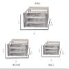 Admired By Nature Wooden Crates Storage Container, Big Rustic White Set of 3, Farmhouse Style Decorative Baskets for Home Decor, Rustic Decor, Nesting Stackable Organizers, Distressed Wood Crates view 2