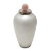 21" Glass Vase W/Blush Knob, Silver view 1