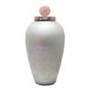 21" Glass Vase W/Blush Knob, Silver view 2