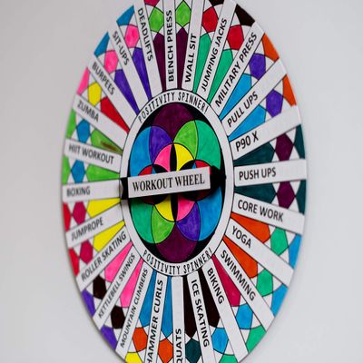 Workout Wheel - Color it, add your favorite exercises, and let the Workout Wheel choose your exercise or workout!