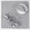 H.VERSAILTEX Cloth Napkins Set of 12 (18" X 18") Linen Textured Dinner Napkins Waterproof Extra Soft Thick Durable Reusable Napkins with Hemmed Edges for Dinners, Weddings and Everyday Use, Grey view 3