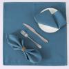 H.VERSAILTEX Cloth Napkins Set of 12 (18" X 18") Linen Textured Dinner Napkins Waterproof Extra Soft Thick Durable Reusable Napkins with Hemmed Edges for Dinners, Weddings and Everyday Use, Ink Blue view 3