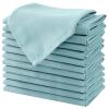 H.VERSAILTEX Cloth Napkins Set of 12 (18" X 18") Linen Textured Dinner Napkins Waterproof Extra Soft Thick Durable Reusable Napkins with Hemmed Edges for Dinners, Weddings and Everyday Use, Aqua view 1