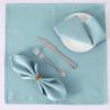 H.VERSAILTEX Cloth Napkins Set of 12 (18" X 18") Linen Textured Dinner Napkins Waterproof Extra Soft Thick Durable Reusable Napkins with Hemmed Edges for Dinners, Weddings and Everyday Use, Aqua view 3
