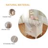 HPX HOME 2pcs Brown Linen Small Tablecloth Boho Farmhouse Bedside Square Table Cover Stitching Tassel Washable Table Cloth for End Table Tabletop Decoration Square, 23 x 23 Inch view 3