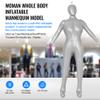 Three T Inflatable Mannequin Female Full Body with Arms & Head 165cm Life-Size PVC Dress Form for Retail Display, Trade Show Portable & Foldable for Tops,Swimsuits, Scarves Repair Patch Included view 2
