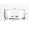 Flat Round Vase, Thicken Glass Vase Narcissus Water Lily Decorative Vase Glass Transparent Fish Tank(Size:25 * 25 * 10CM) view 2