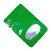 MITOB 100 Pcs Stand Up Green Mylar Bags Resealable Plastic Window Pouch view 3