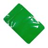 MITOB 100 Pcs Stand Up Green Mylar Bags Resealable Plastic Window Pouch view 4