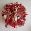 Christmas Musical Wreath, O Come All Ye Faithful, Red and Gold Christmas view 1