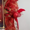 Christmas Musical Wreath, O Come All Ye Faithful, Red and Gold Christmas view 4