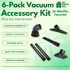 ALL PARTS ETC. 2 1/2 inch Attachments & Accessories 2.5 Wet Dry Vac - Extension Wands, Floor Brush, Dust Brush, Crevice Tool, Utility Nozzle, Compatible with Shop Vac - 6-Pack Attachments view 2