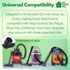 ALL PARTS ETC. 2 1/2 inch Attachments & Accessories 2.5 Wet Dry Vac - Extension Wands, Floor Brush, Dust Brush, Crevice Tool, Utility Nozzle, Compatible with Shop Vac - 6-Pack Attachments view 4