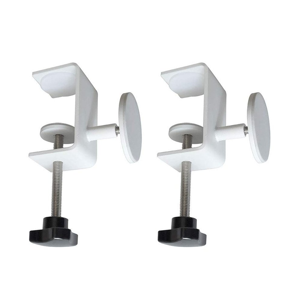 2 Pcs Adjustable Desk Wall Spacers - Table Wall Protectors, Desk Top Spacers, Wall Bumpers, Furniture Protectors (White)