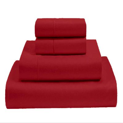MGPS 100% Giza Egyptian Dreams Cotton, [4 PCs] 12" Deep Pocket Bed Sheet Set, Giza-Cotton-My-Sheets-&-Pillow-Cases, Finest Long Staple, Soft Sateen Weave |Queen-XL, Burgundy|