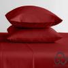 MGPS 100% Giza Egyptian Dreams Cotton, [4 PCs] 12" Deep Pocket Bed Sheet Set, Giza-Cotton-My-Sheets-&-Pillow-Cases, Finest Long Staple, Soft Sateen Weave |Queen-XL, Burgundy| view 2